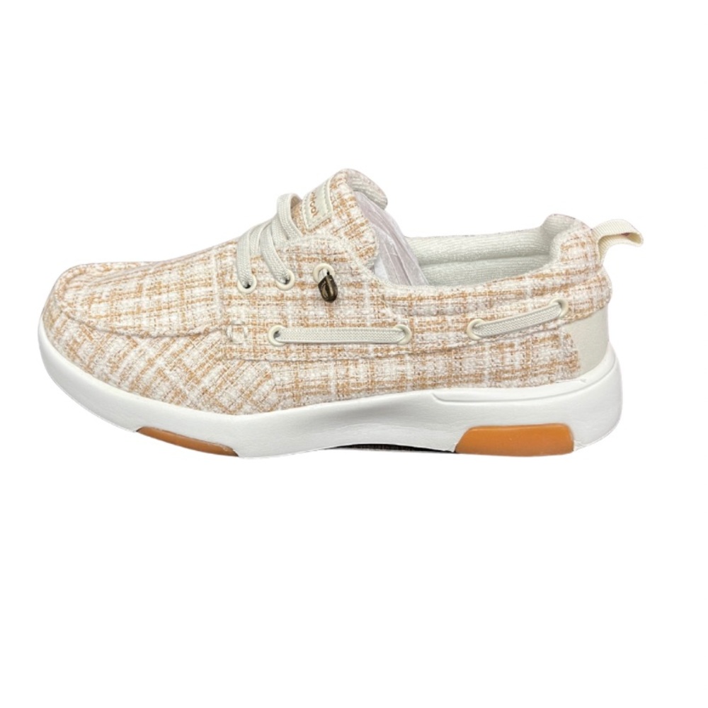 OrthoComfoot || Walking Shoes || Tan, White || Elastic Strings || Size: 38